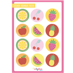 Stickers plancha Frutas 12s 1u